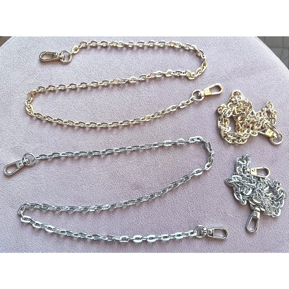 4Pcs Purse Chain Strap 24" - 2 Gold/2 Silver